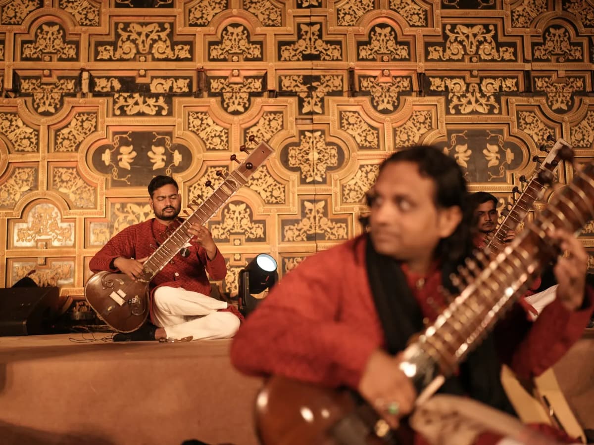 Traditional live music at a wedding celebration